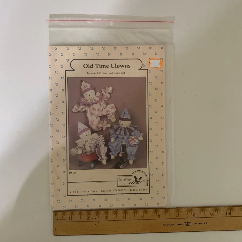 Jenny Wren Ltd Vintage Sewing Patterns Lot Humpty Dumpty Clowns‎ Granny's Choice
